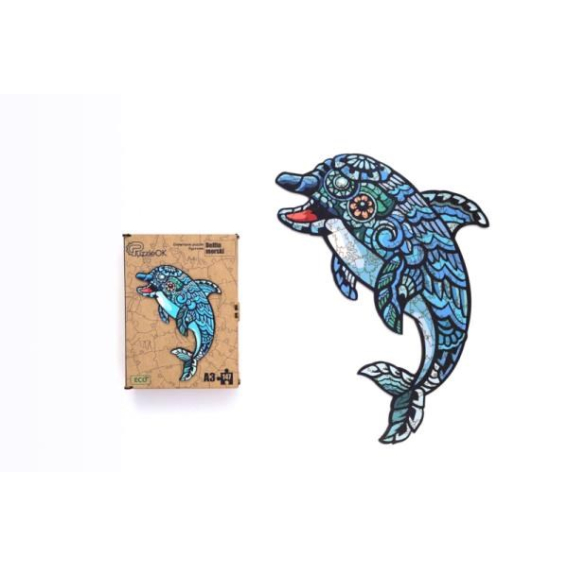 Obrázok pre Wooden puzzle eco 147 Dolphin A3