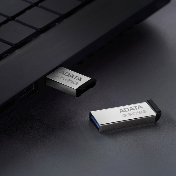 Obrázok pre ADATA UR350 USB paměť 256 GB USB Typ-A 3.2 Gen 1 (3.1 Gen 1) Černá, Stříbrná