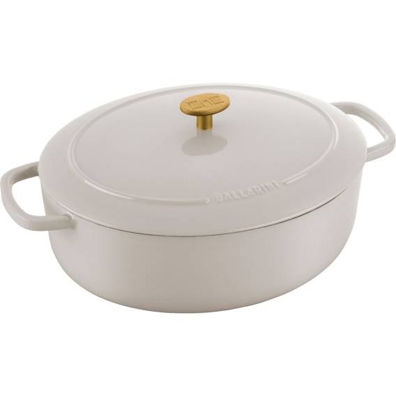 Obrázok pre Ballarini Bellamonte oval cast iron pot - Ivory, 6.5 ltr
