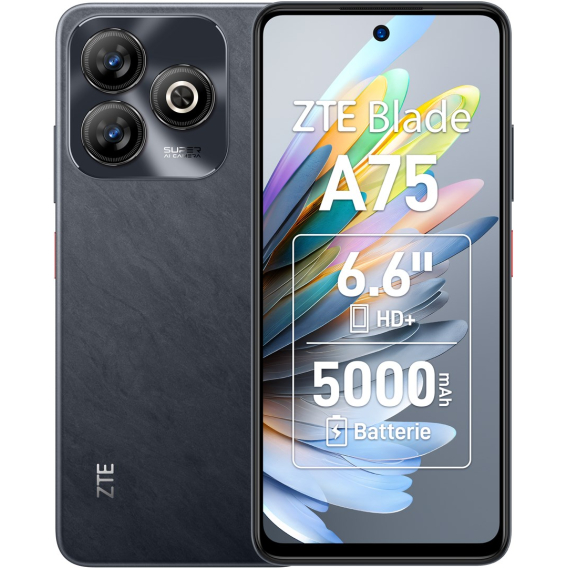 Obrázok pre ZTE Blade A75 16,8 cm (6.6") Dual SIM Android 9.0 4G USB typu C 4 GB 128 GB 5000 mAh Černá