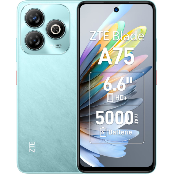 Obrázok pre ZTE Blade A75 16,8 cm (6.6") Dual SIM Android 9.0 4G USB typu C 4 GB 128 GB 5000 mAh Zelená