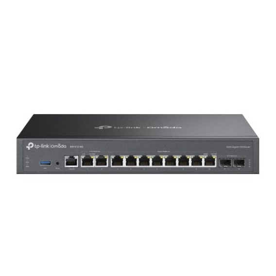 Obrázok pre TP-Link Omada ER7412-M2 router zapojený do sítě 2.5 Gigabit Ethernet, Gigabit Ethernet Černá