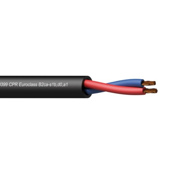 Obrázok pre PROCAB CLS225-B2CA/3 – Loudspeaker cable - 2 x 2.5 mm2 - 13 AWG -  EN50399 CPR Euroclass B2ca-s1b,d0,a1 300 m wooden reel