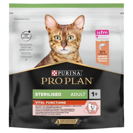 Obrázok pre PURINA Pro Plan Sterilised Vital Functions Salmon - suché krmivo pro kočky - 400g