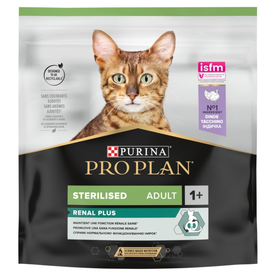 Obrázok pre PURINA Pro Plan Sterilised Renal Turkey - suché krmivo pro kočky - 400g