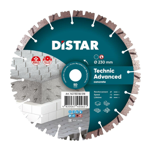 Obrázok pre DISTAR TECHNIC ADVANCED DIAMOND BLADE 232 x 2.6/1.8 x 12 x 22.23