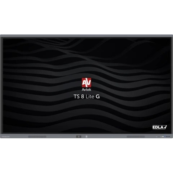 Obrázok pre Avtek International TS 8 Lite G 75 Interaktivní plochý panel 190,5 cm (75") LED Wi-Fi 420 cd/m² 4K Ultra HD Černá Dotyková obrazovka Zabudovaný procesor Android 14 24/7