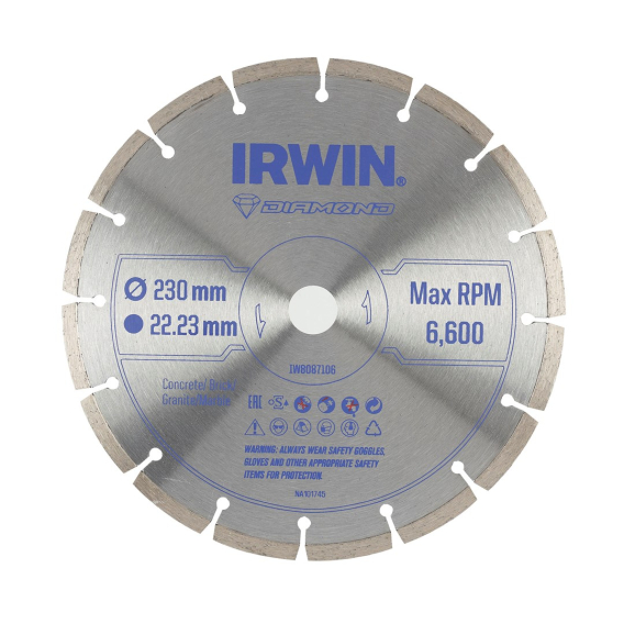 Obrázok pre IRWIN DIAMOND BLADE 230mm x 22,23mm / SEGMENTED