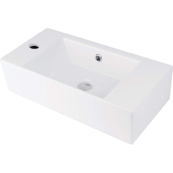 Obrázok pre Countertop ceramic washbasin with space for a tap - left