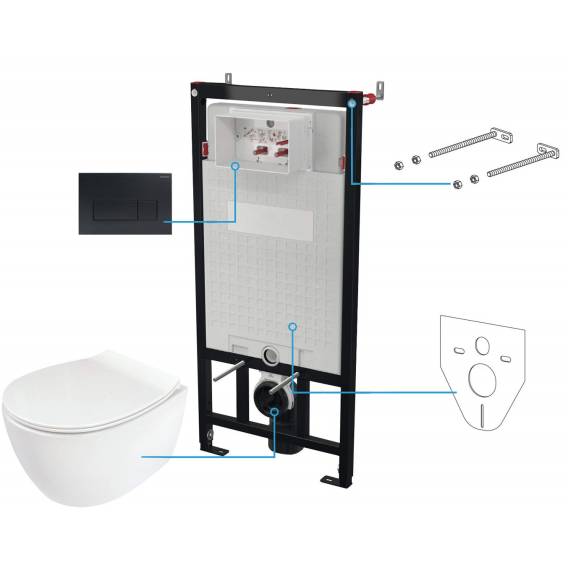 Obrázok pre 6-in-1 concealed toilet set