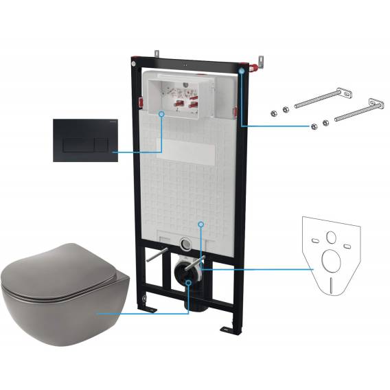 Obrázok pre 6-in-1 concealed toilet set