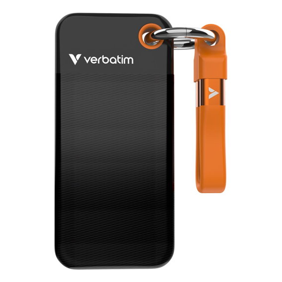 Obrázok pre Verbatim Pocket SSD 1 TB USB typu C 3.2 Gen 2 (3.1 Gen 2) Černá, Oranžová