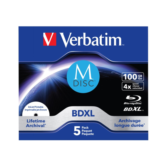 Obrázok pre Verbatim 43834 prázdný Blu-Ray disk BDXL 100 GB 5 kusů