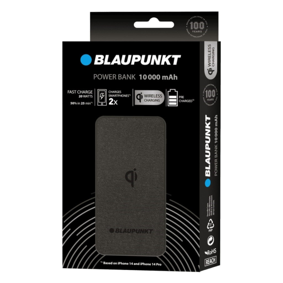 Obrázok pre Blaupunkt Bezdrátová powerbanka 10000 mAh 20 W černá