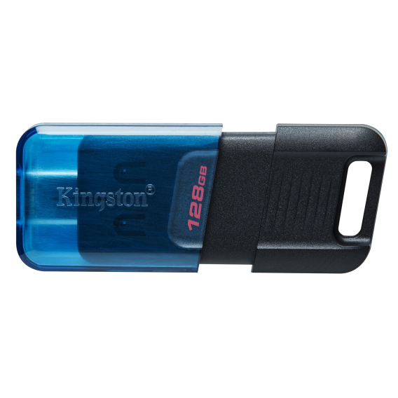 Obrázok pre Kingston Technology DataTraveler 80 M USB paměť 128 GB USB typu C 3.2 Gen 1 (3.1 Gen 1) Černá, Modrá