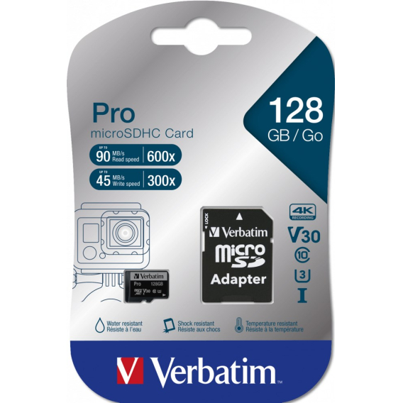 Obrázok pre Verbatim Pro 128 GB MicroSDXC UHS-I Třída 10