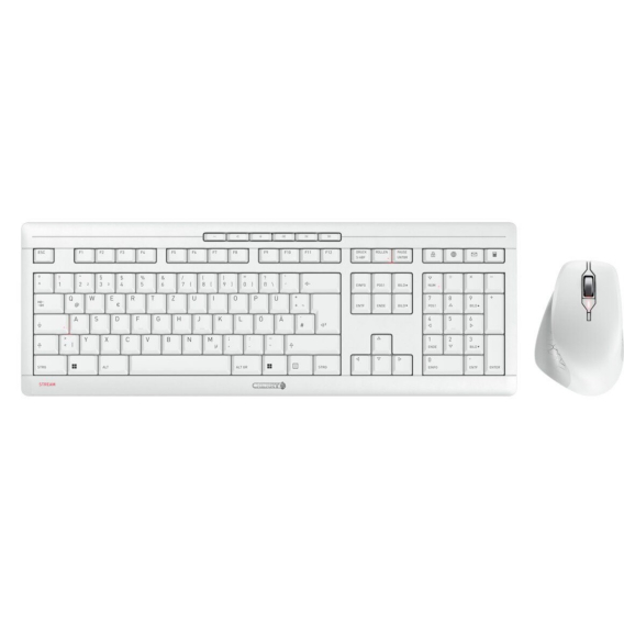 Obrázok pre CHERRY JD-8550DE-0 klávesnice Obsahuje myš Domov/kancelář RF bezdrátový QWERTZ Německý Bílá