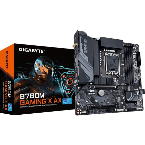 Obrázok pre Gigabyte B760M GAMING X AX DDR5 základní deska LGA 1700 Micro ATX