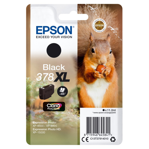 Obrázok pre Epson Squirrel Singlepack Black 378XL Claria Photo HD Ink