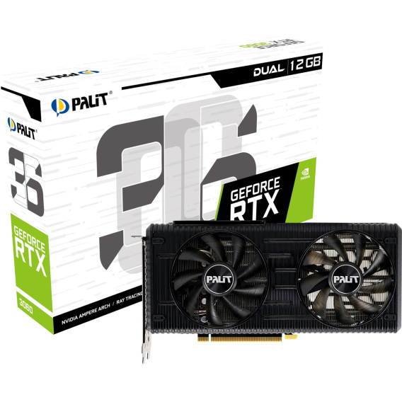 Obrázok pre Palit NE63060019K9-190AD grafická karta NVIDIA GeForce RTX 3060 12 GB GDDR6