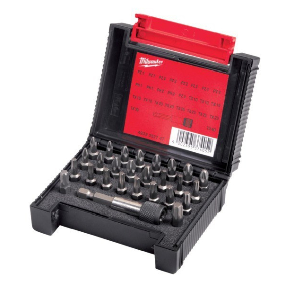 Obrázok pre MILWAUKEE BIT SET 27pcs /BOX /PH-PZ-TX +HANDLE.