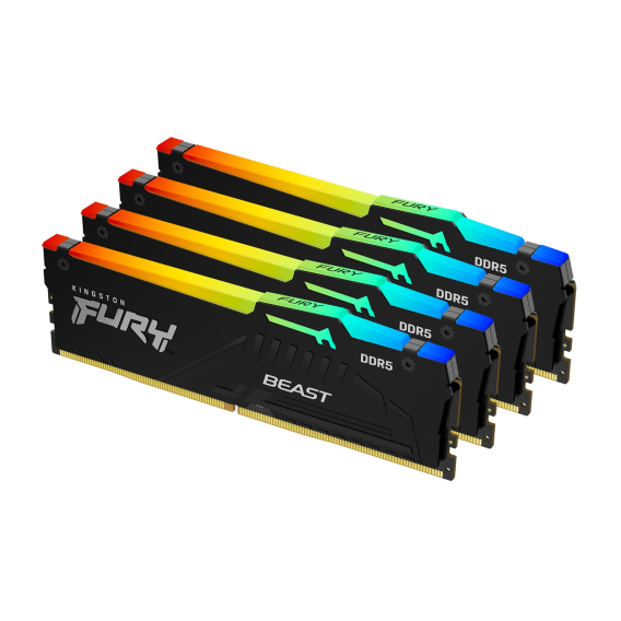 Obrázok pre Kingston Technology FURY Beast RGB paměťový modul 128 GB 4 x 32 GB DDR5