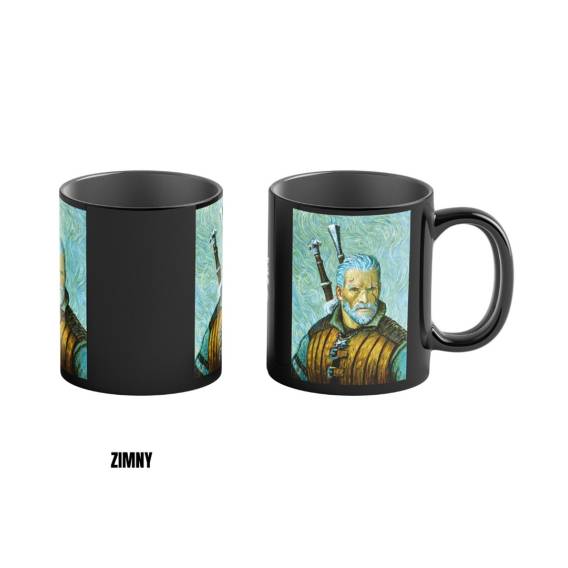 Obrázok pre Hrnek pro odhalení tepla Good Loot Zaklínač 3 Game Art Chronicles - Geralt & Vincent van Gogh 450 ml Černá