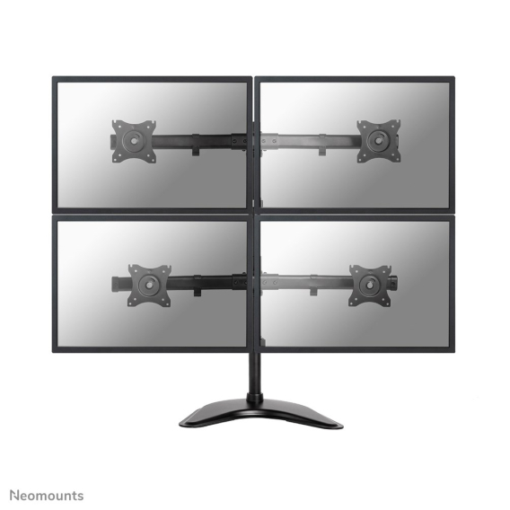 Obrázok pre Neomounts NM-D335D4BLACK Držák/stojan na monitor 68,6 cm (27") Stůl Černá