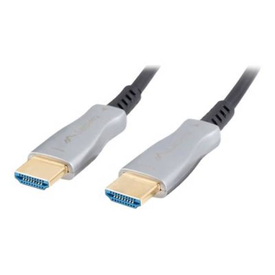 Obrázok pre Lanberg CA-HDMI-20FB-0500-BK optical cable HDMI M/M 50m v2.0 4K AOC