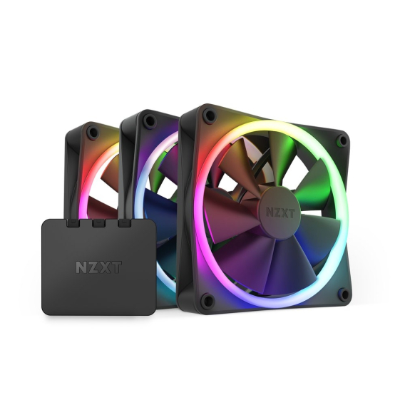 Obrázok pre NZXT F120 RGB Triple Pack Počítačová skříň Ventilátor 12 cm Černá 3 kusů