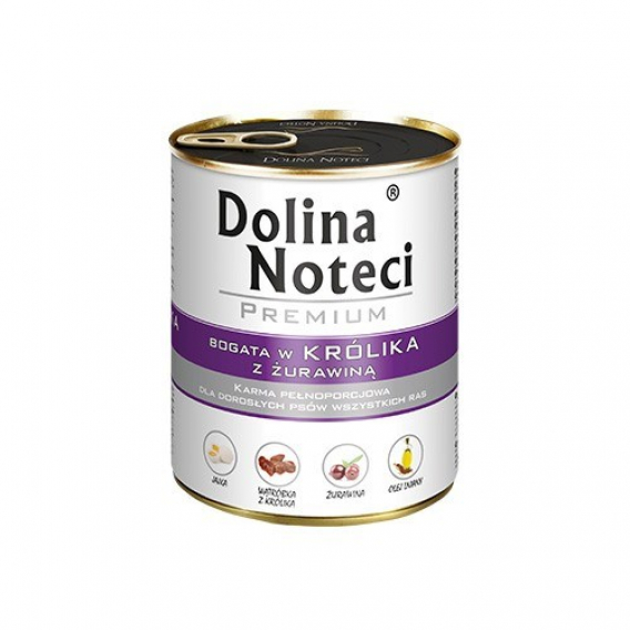 Obrázok pre DOLINA NOTECI Premium Rich in rabbit with cranberries - Mokré krmivo pro psy - 800 g