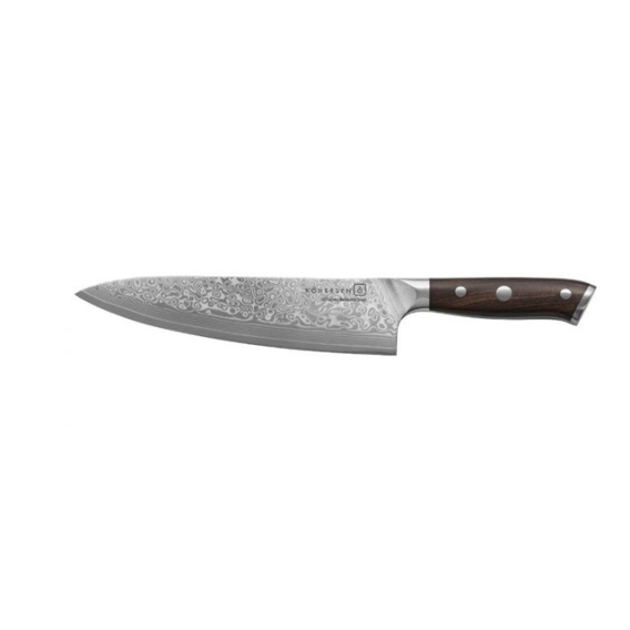 Obrázok pre Chef Kohersen Elegance Ebony Wood Kuchařský nůž z damaškové oceli 21,6 cm