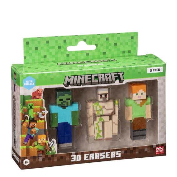 Obrázok pre MINECRAFT 3D ERASERS - 3 PACK VER.C