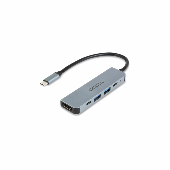 Obrázok pre DICOTA D32060 5-v-1 4K PD 100 W USB Type-C Video Hub Stříbrná