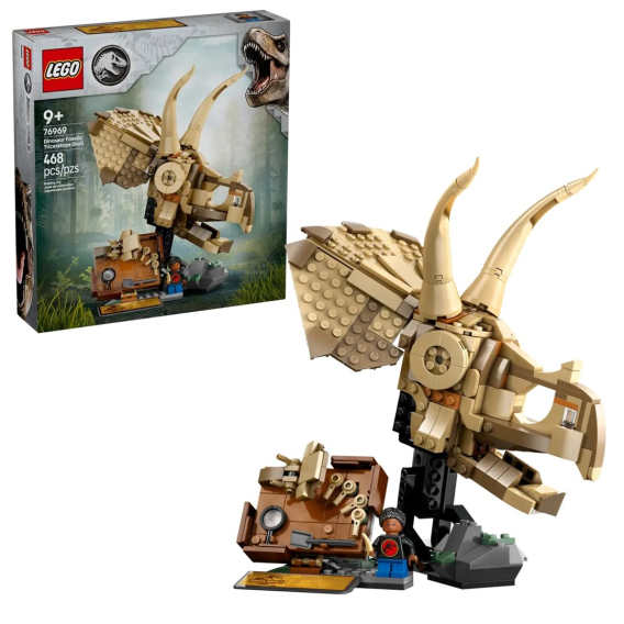 Obrázok pre LEGO JURASSIC WORLD 76969 Fosilie dinosaurů: lebka Triceratopse