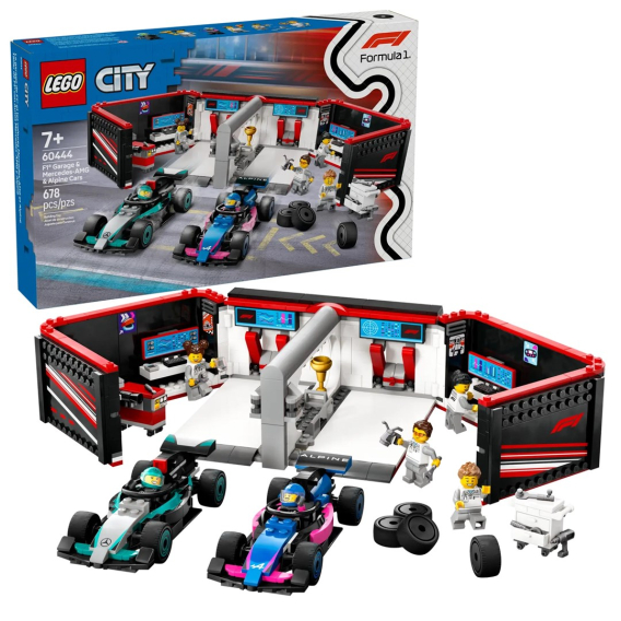 Obrázok pre LEGO CITY 60444 Garáž F1 a vozy Mercedes-AMG & Alpine