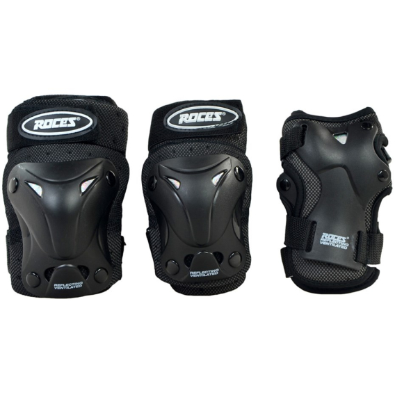 Obrázok pre Roces Ventilated JR Inline Skate Pads black 3pack 301352 01 M