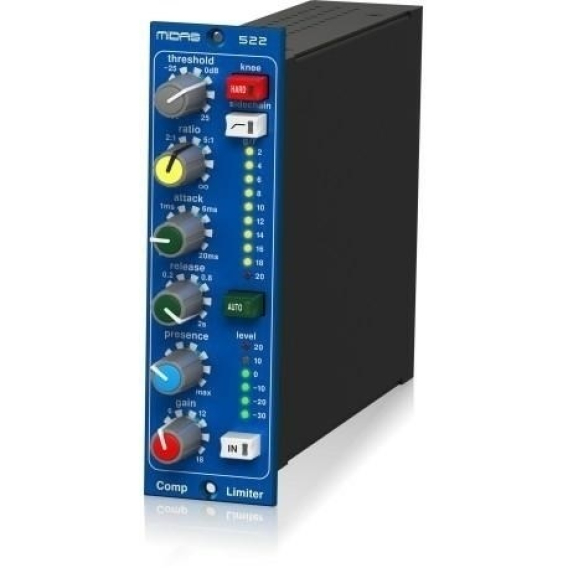 Obrázok pre Midas COMPRESSOR LIMITER 522 V2 Moduł kompresora/limitera w formacie 500