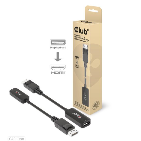 Obrázok pre CLUB3D CAC-1088 adaptér k video kabelům 0,21 m DisplayPort HDMI Černá