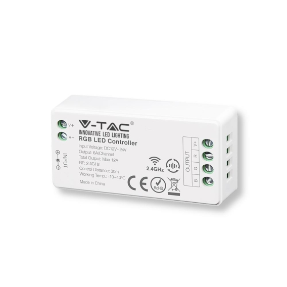 Obrázok pre Kontroler Sterownik Ściemniacz V-TAC RGB 12A/MAX 12V-144W 24V-288W VT-2432