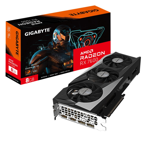 Obrázok pre Gigabyte GAMING Radeon RX 7600 OC 8G AMD 8 GB GDDR6