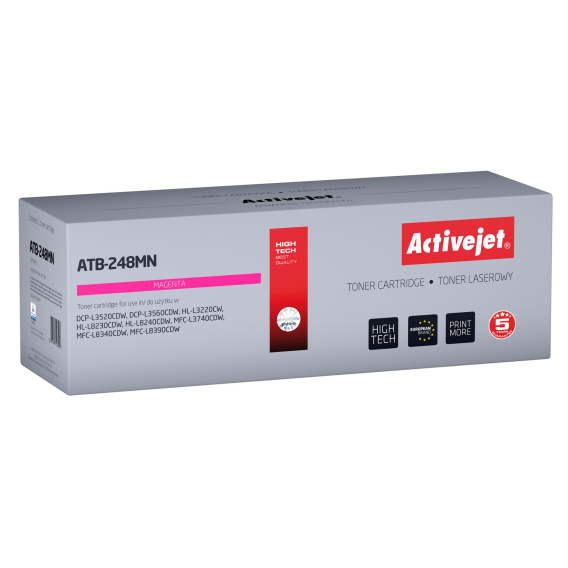 Obrázok pre Activejet ATB-248MN Toner pro tiskárny Brother; náhradní Brother TN248M; Supreme; 1000 stran; fialový)