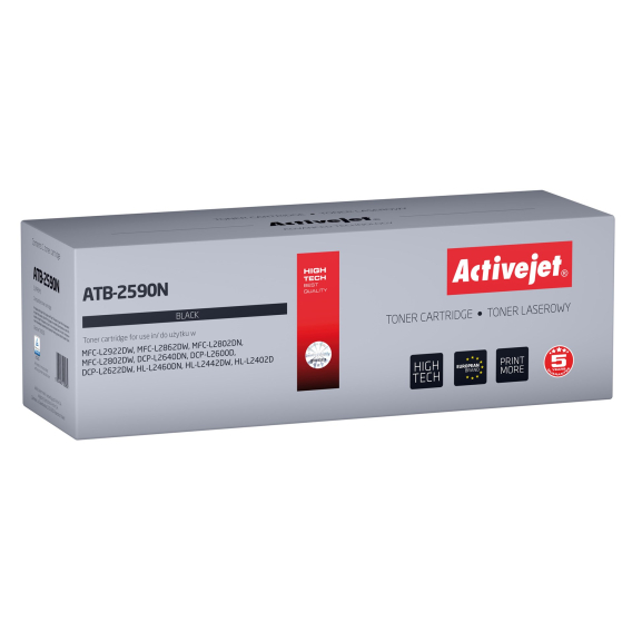 Obrázok pre Activejet ATB-2590N Toner pro tiskárny Brother; náhradní Brother TN2590; Supreme; 1200 stran; černý)