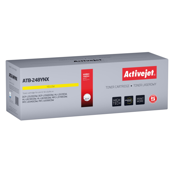 Obrázok pre Activejet ATB-248YNX Toner pro tiskárny Brother; náhradní Brother TN248XLY; Supreme; 2300 stran; žlutý)