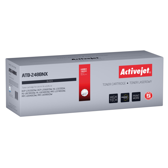 Obrázok pre Activejet ATB-248BNX Toner pro tiskárny Brother; náhradní Brother TN248XLBK; Supreme; 3000 stran; černý)