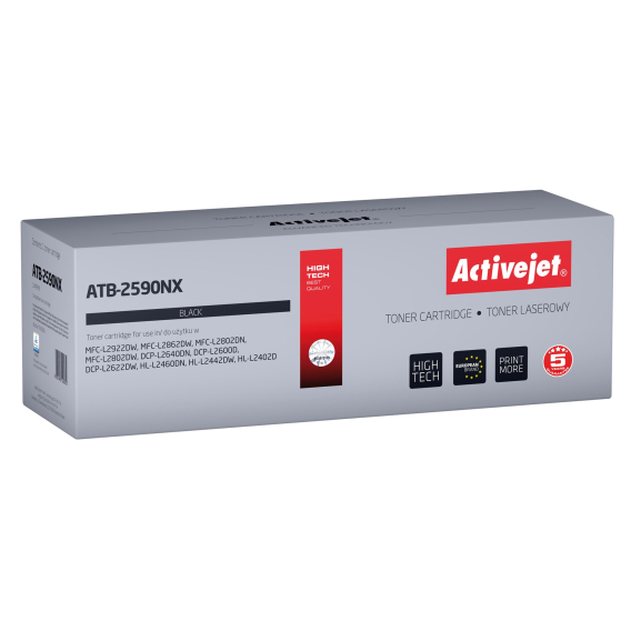 Obrázok pre Activejet ATB-2590NX Toner pro tiskárny Brother; náhradní Brother TN2590XL; Supreme; 3000 stran; černý)