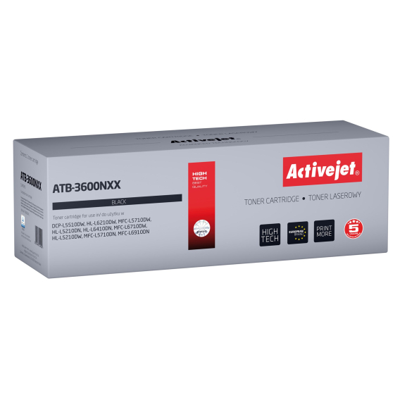 Obrázok pre Activejet ATB-3600NXX Toner pro tiskárny Brother; náhradníBrother TN3600XXL; Supreme; 11000 stran; černý)