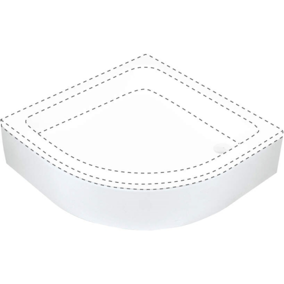 Obrázok pre Shower tray cover semicircular 80 cm