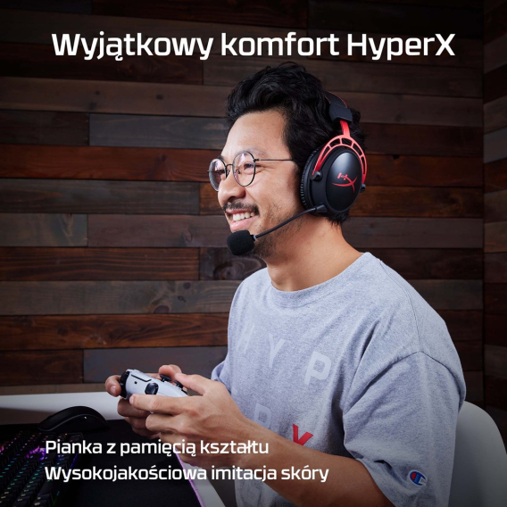 Obrázok pre HyperX Cloud Alpha – bezdrátový herní headset (černo-červená)