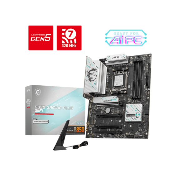 Obrázok pre MSI B850 GAMING PLUS WIFI základní deska AMD B850 Zásuvka AM5 ATX